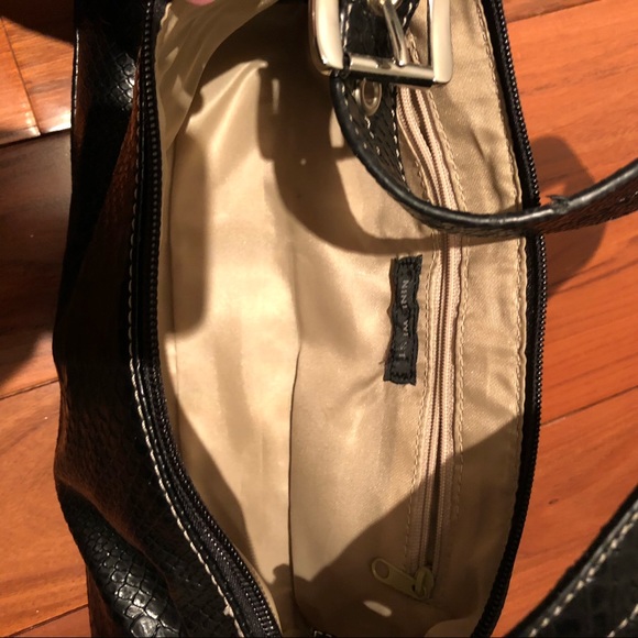 Nine West Black Snake Skin Trendy Boho Purse - Picture 6 of 8